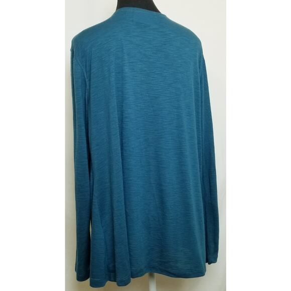 Simply Vera Vera Wang Open Front Teal Cardigan Draped Front Lightweight Size XL - Picture 3 of 7